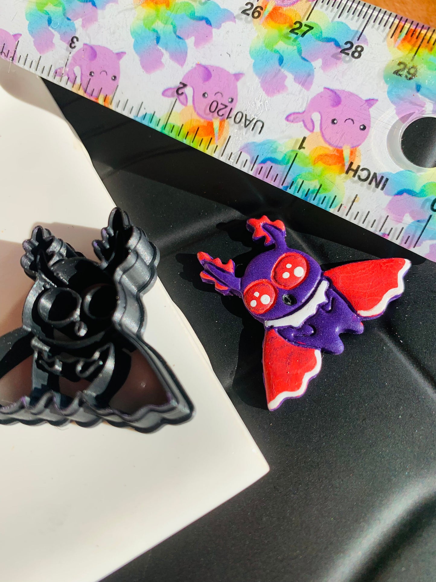 Moth Man Cryptid with Fluffy Antennae Mothman Embossed Sharp Clay Cutters