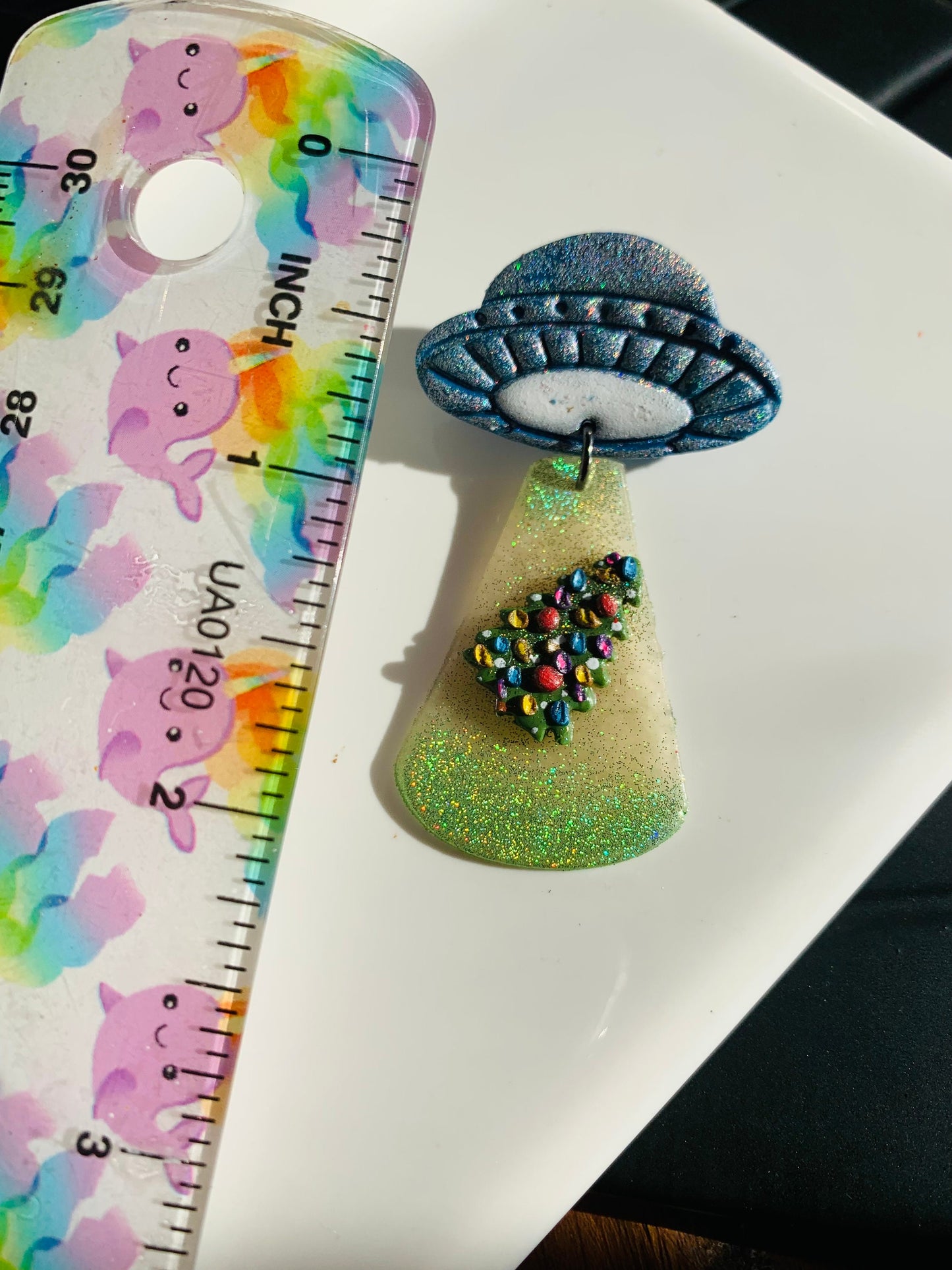 UFO Alien Spaceship with Cow Cat and Christmas Tree Minis Sharp Clay Cutter Set