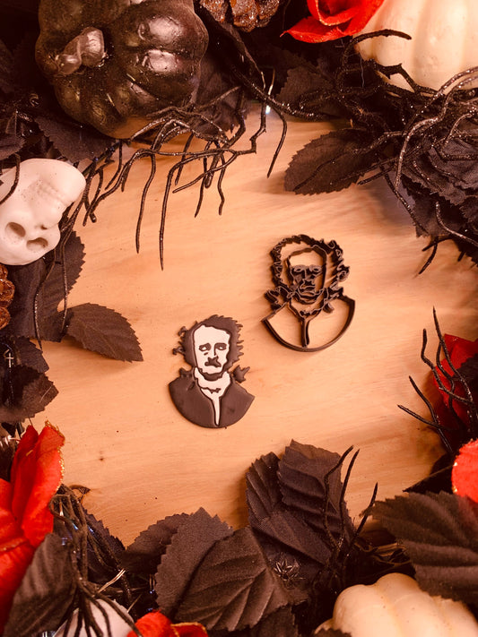 Poe Forward Facing Bust with Ravens and Cat Sharp Clay Cutter
