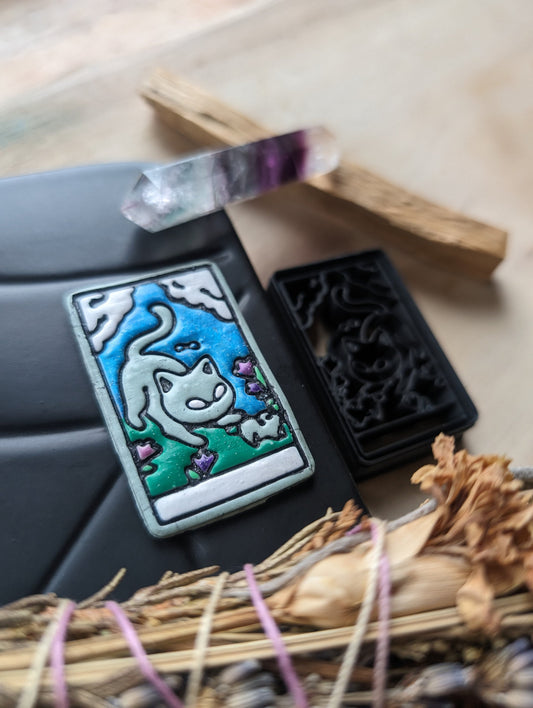 Strength Cat Themed Tarot Card Sharp Clay Cutter