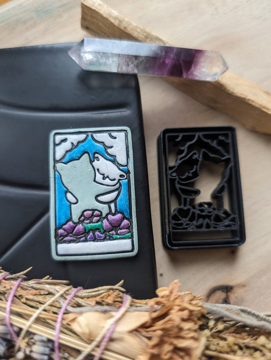 The Lovers Cat Themed Tarot Card Sharp Clay Cutter