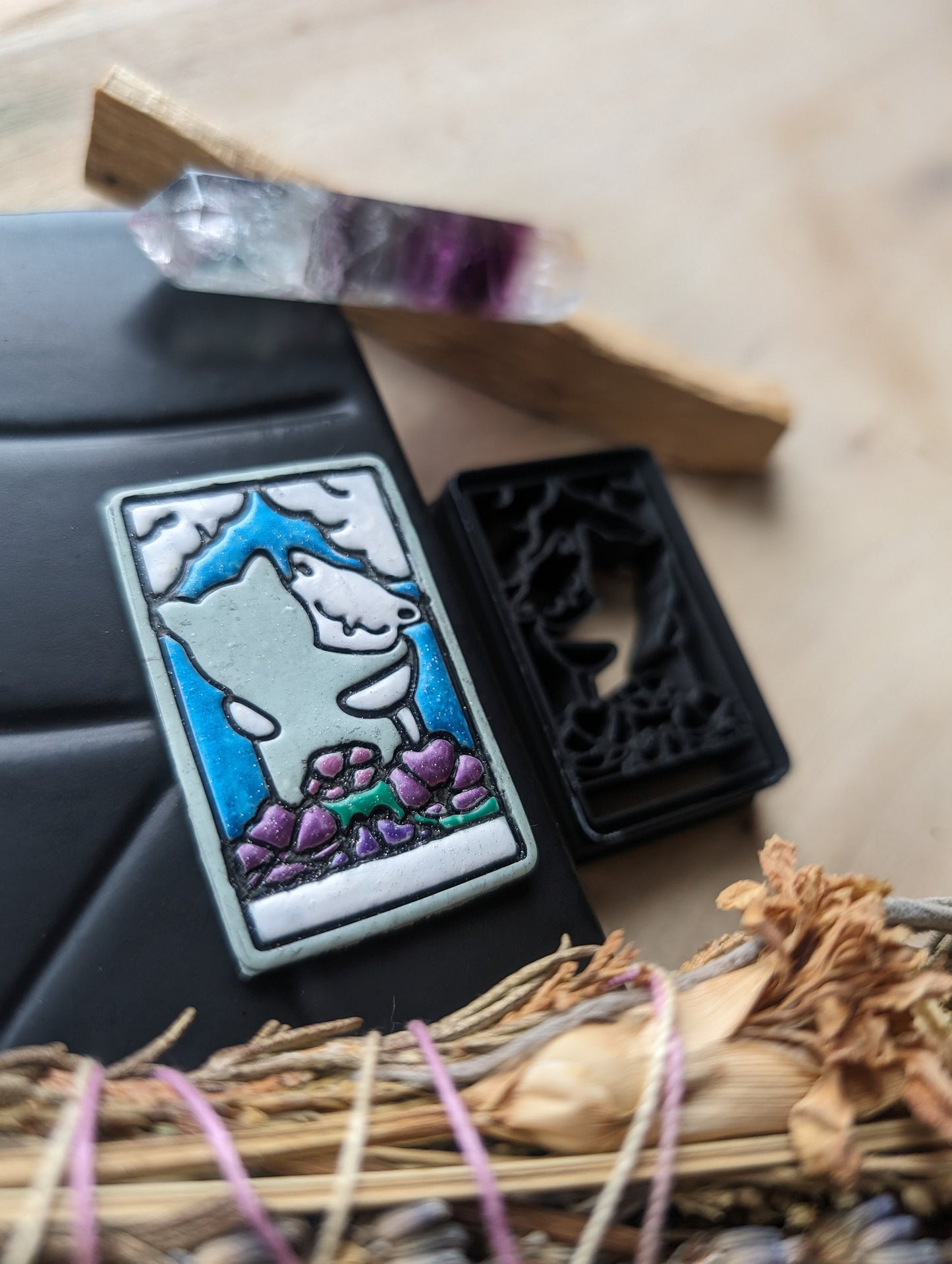 The Lovers Cat Themed Tarot Card Sharp Clay Cutter