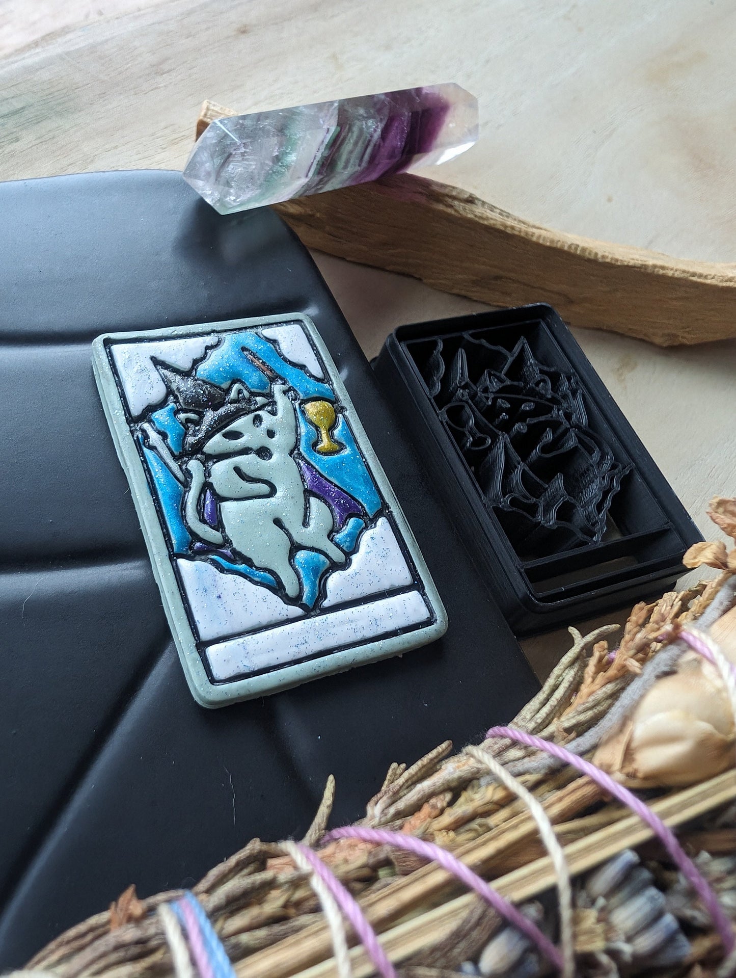 The Magician Cat Themed Tarot Card Sharp Clay Cutter