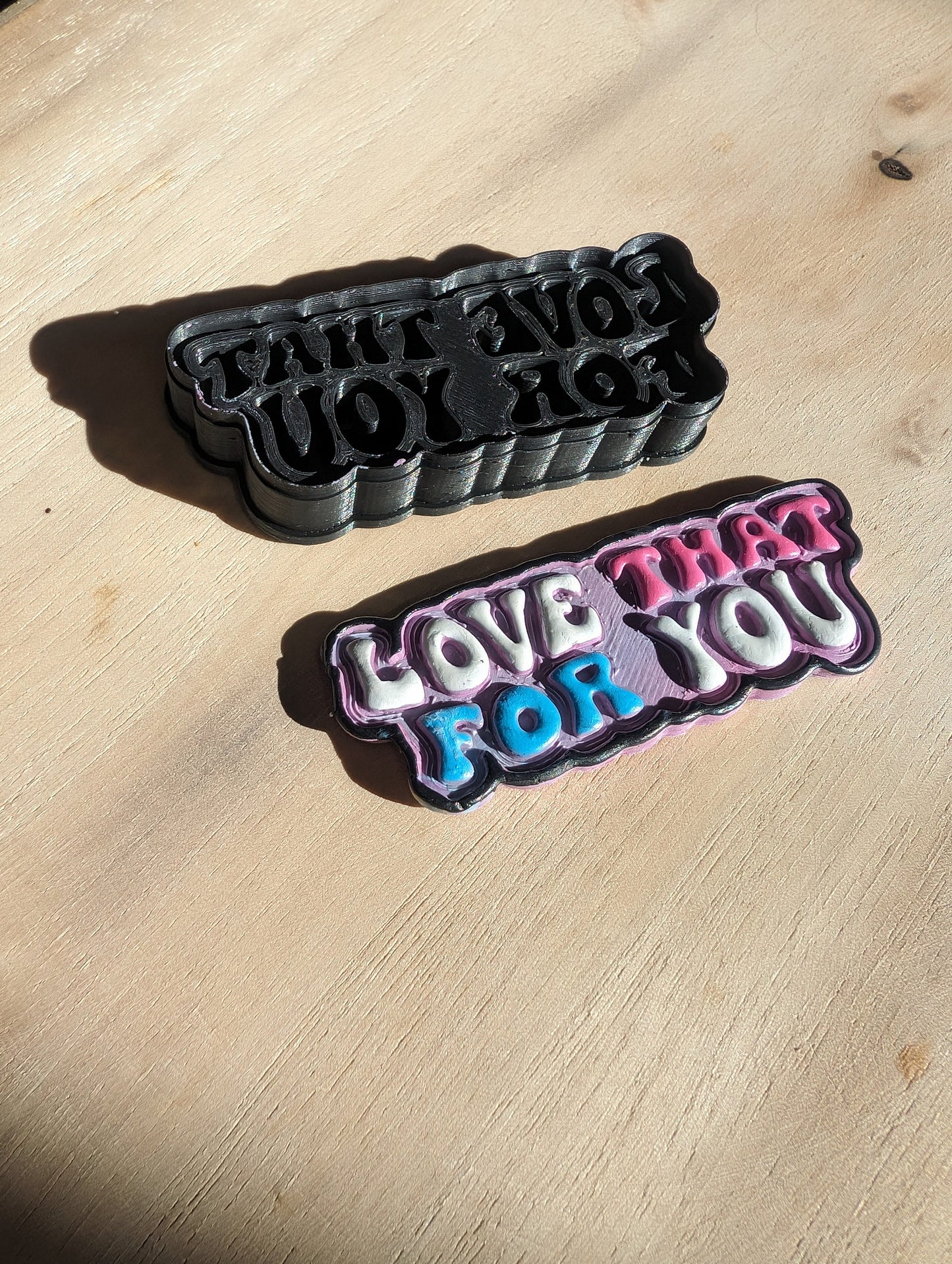 Love That For You Embossed Sharp Clay Cutter