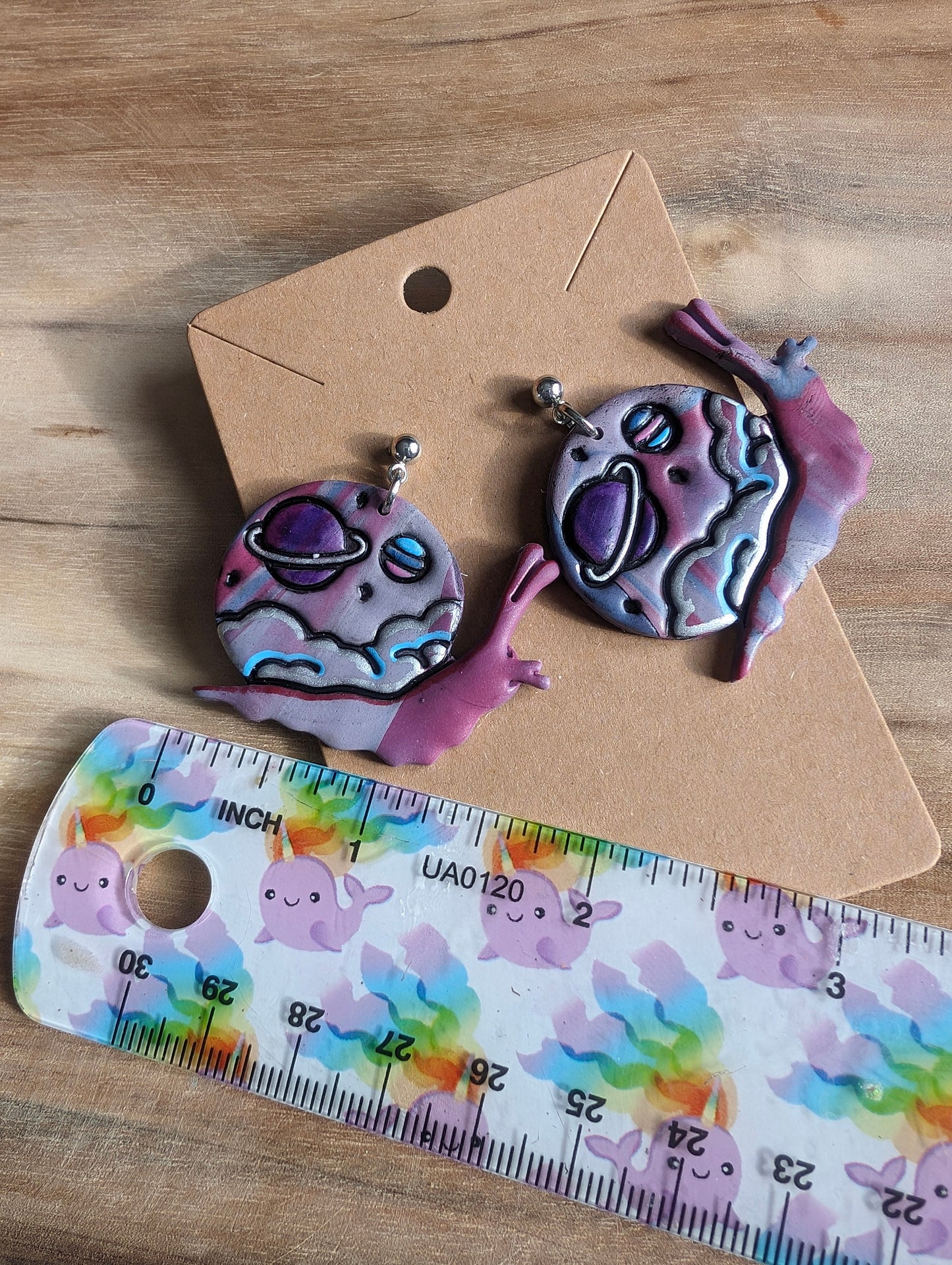 Galaxy Space Snail with Planetary Shell Embossed Sharp Cutter for Clay Earrings