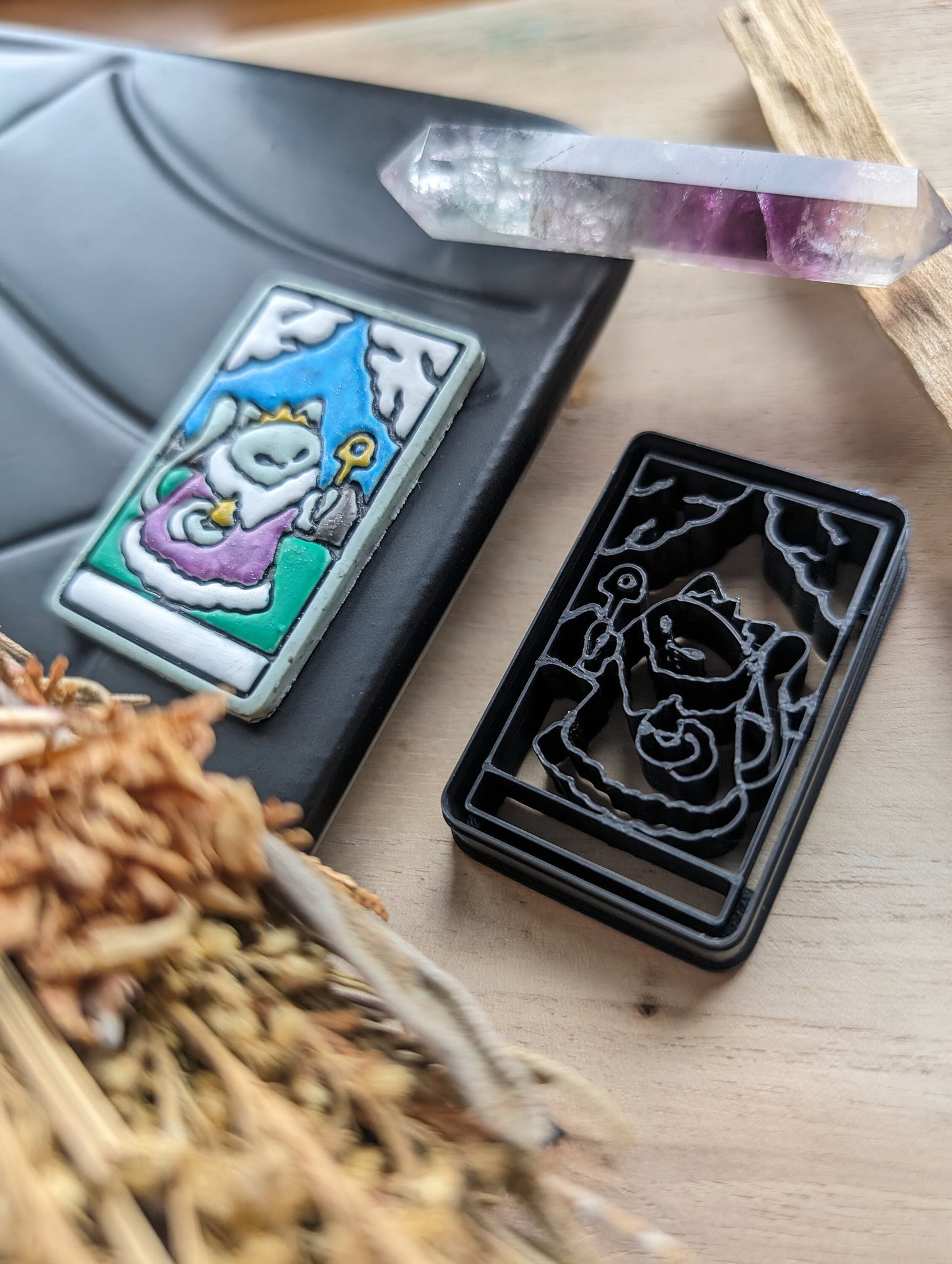 The Emperor Cat Themed Tarot Card Sharp Clay Cutter