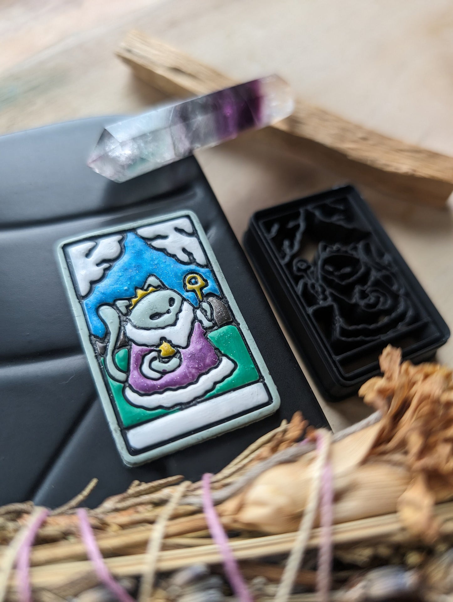 The Emperor Cat Themed Tarot Card Sharp Clay Cutter