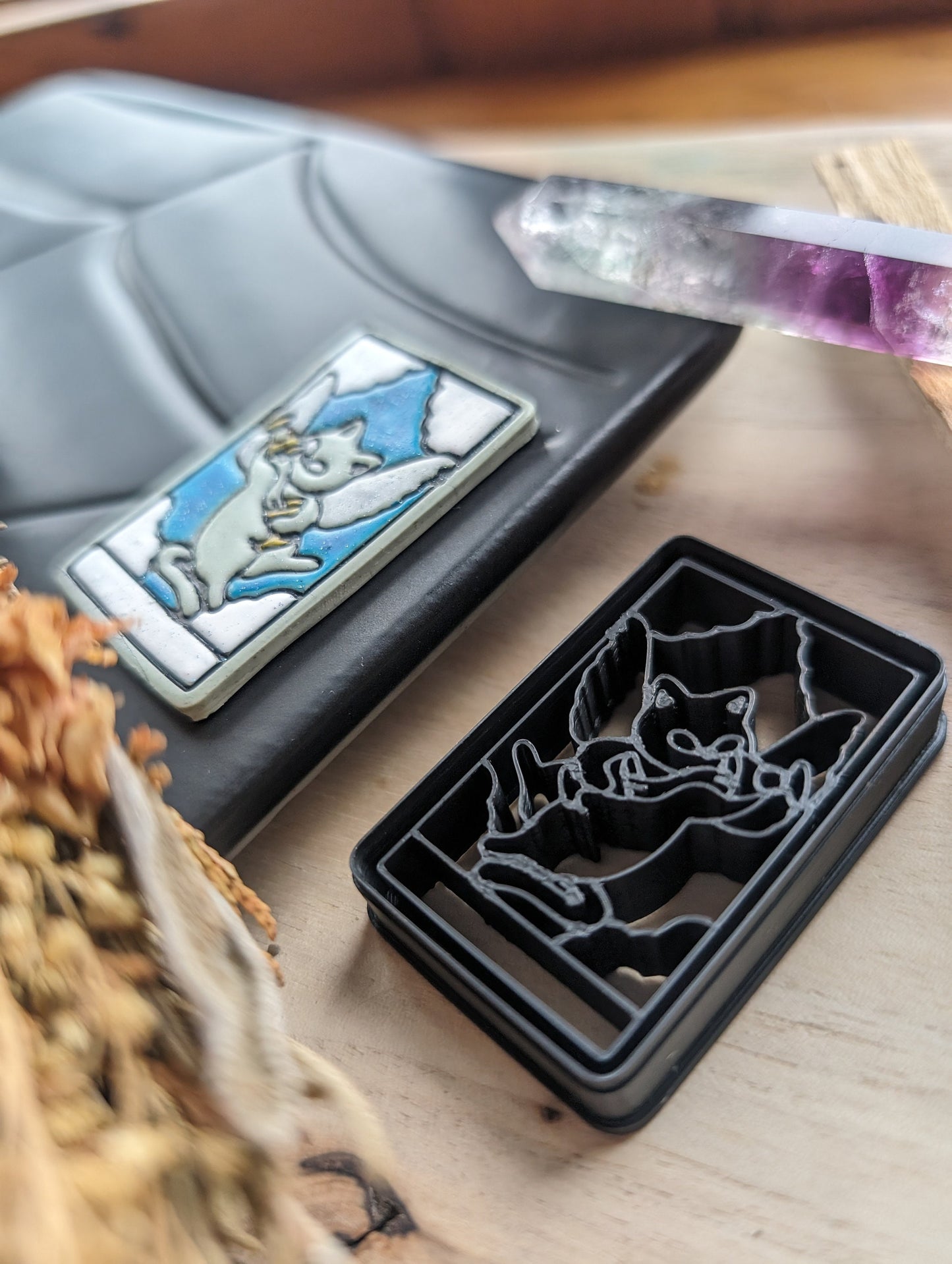 Temperance Cat Themed Tarot Card Sharp Clay Cutter
