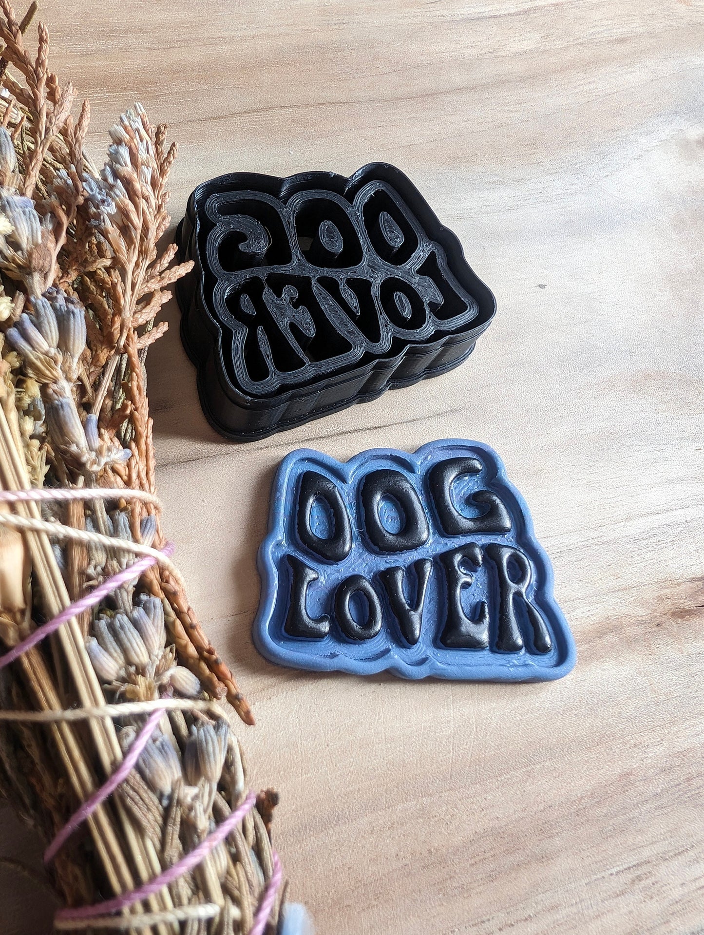 Dog Lover Text Quote Embossed Sharp Clay Cutter