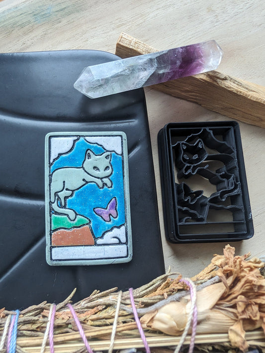 The Fool Cat Themed Tarot Card Sharp Clay Cutter