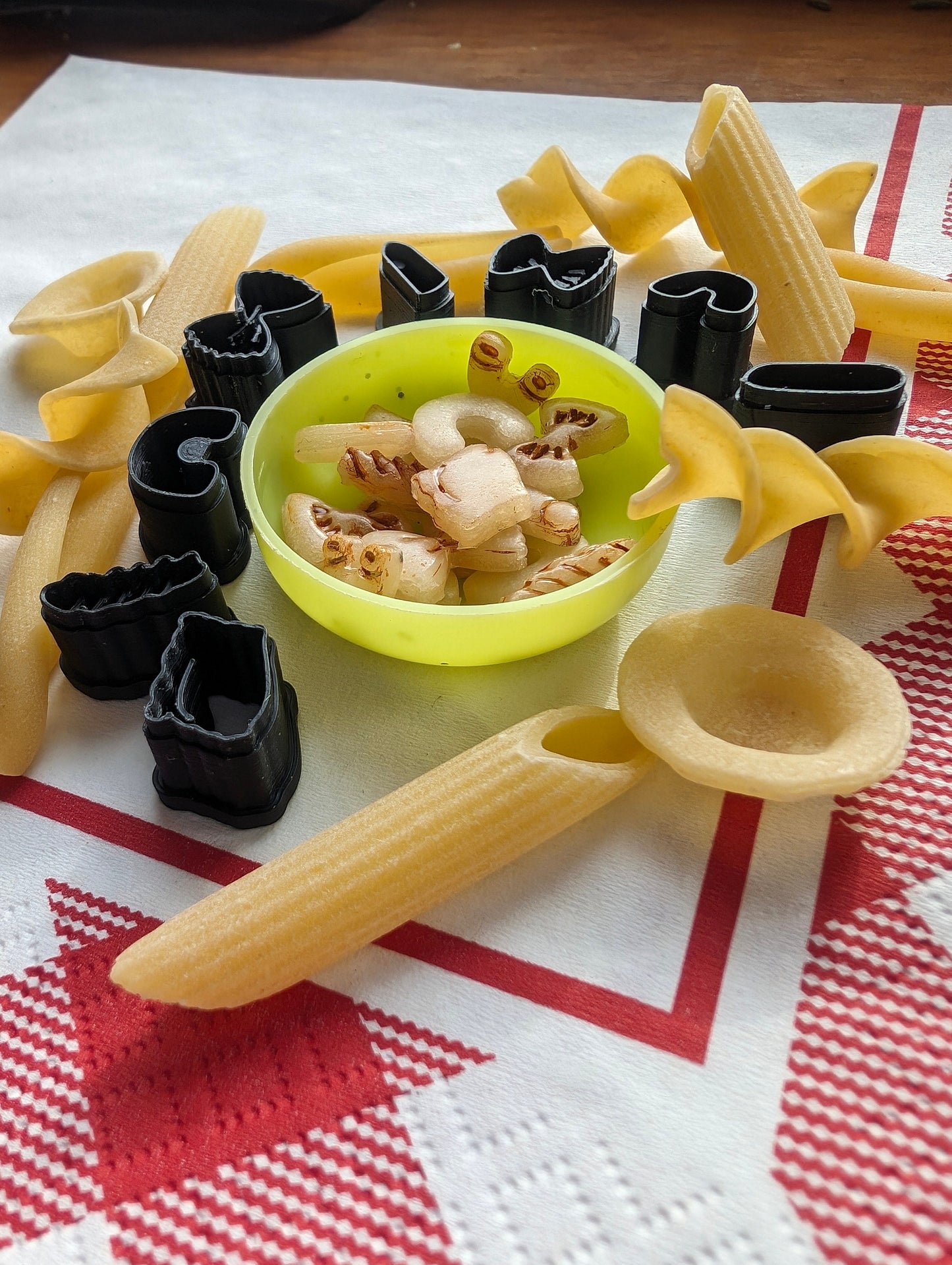 Set of 8 Tiny Pasta Sharp Clay Cutters