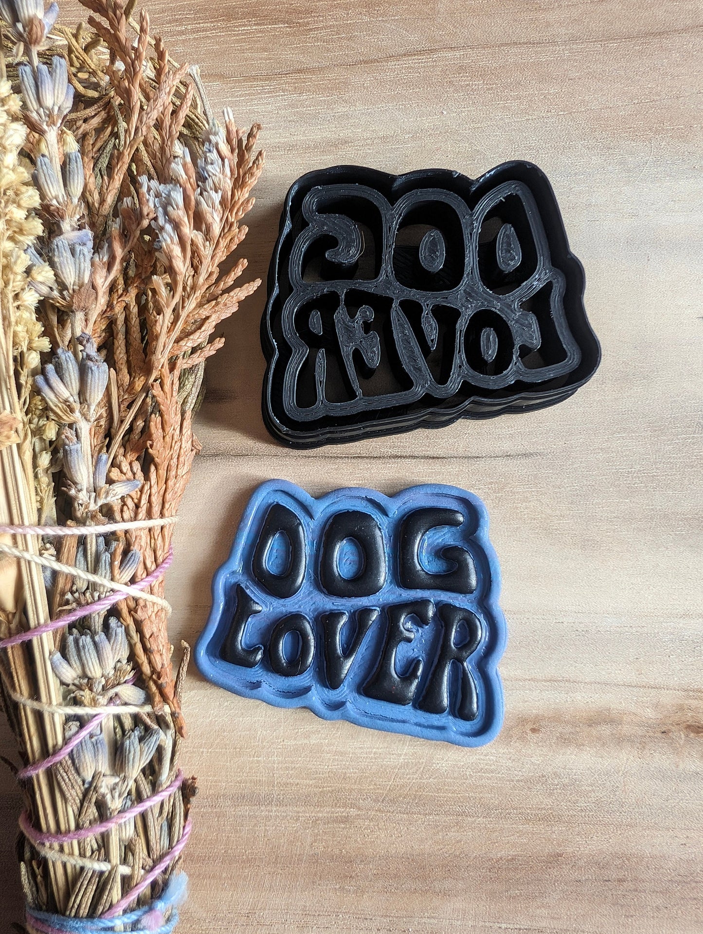 Dog Lover Text Quote Embossed Sharp Clay Cutter