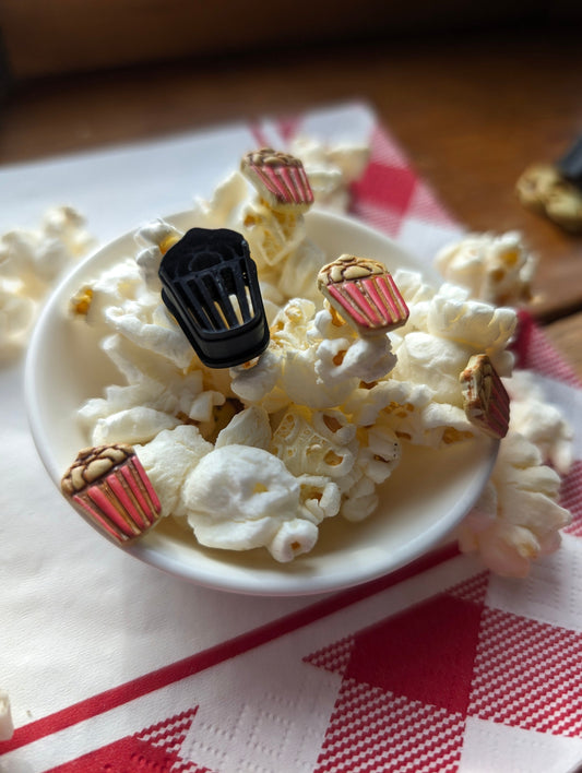 Mini Bucket of Popcorn Popped Corn Embossed Sharp Earring Clay Cutter