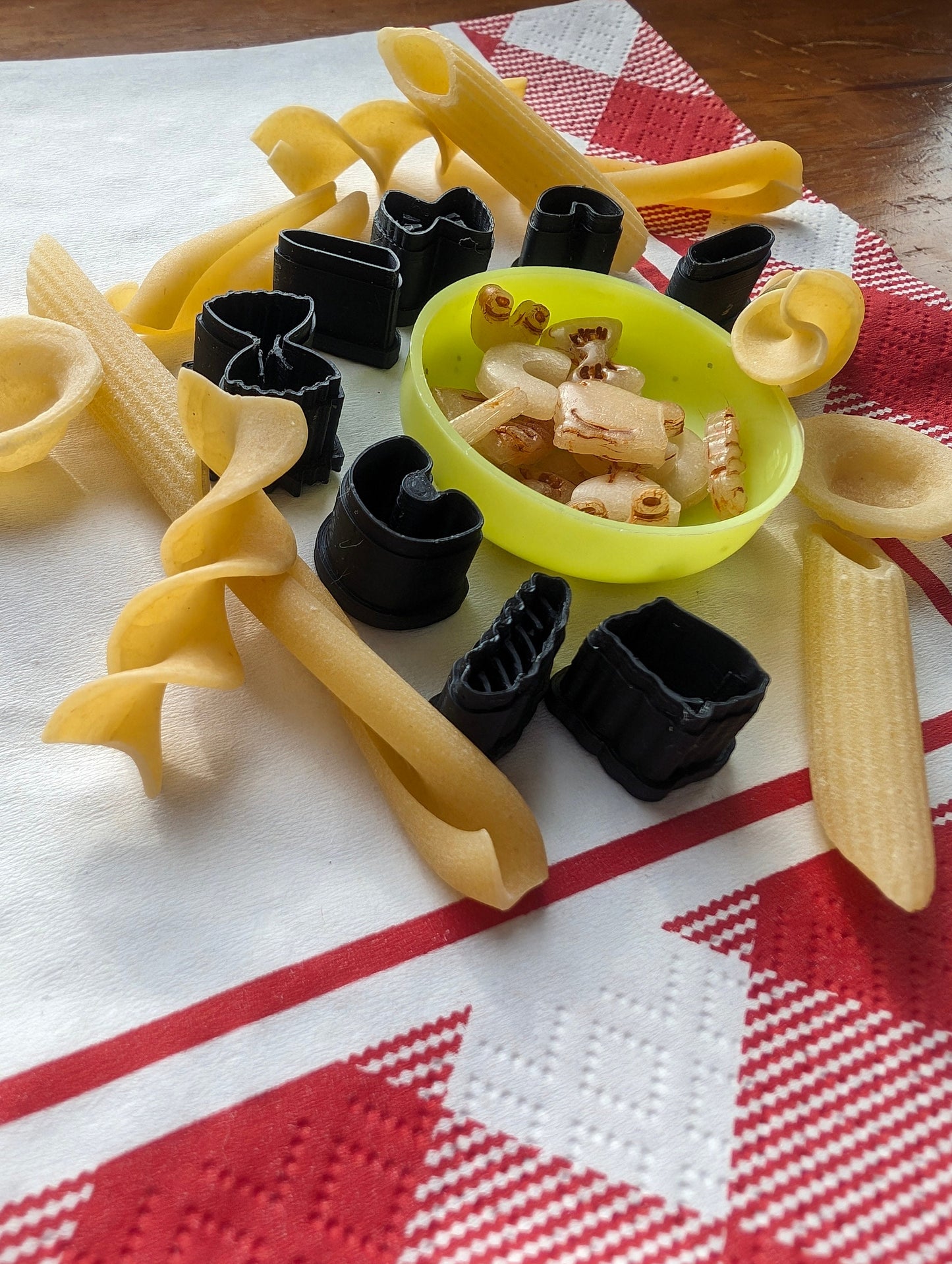 Set of 8 Tiny Pasta Sharp Clay Cutters