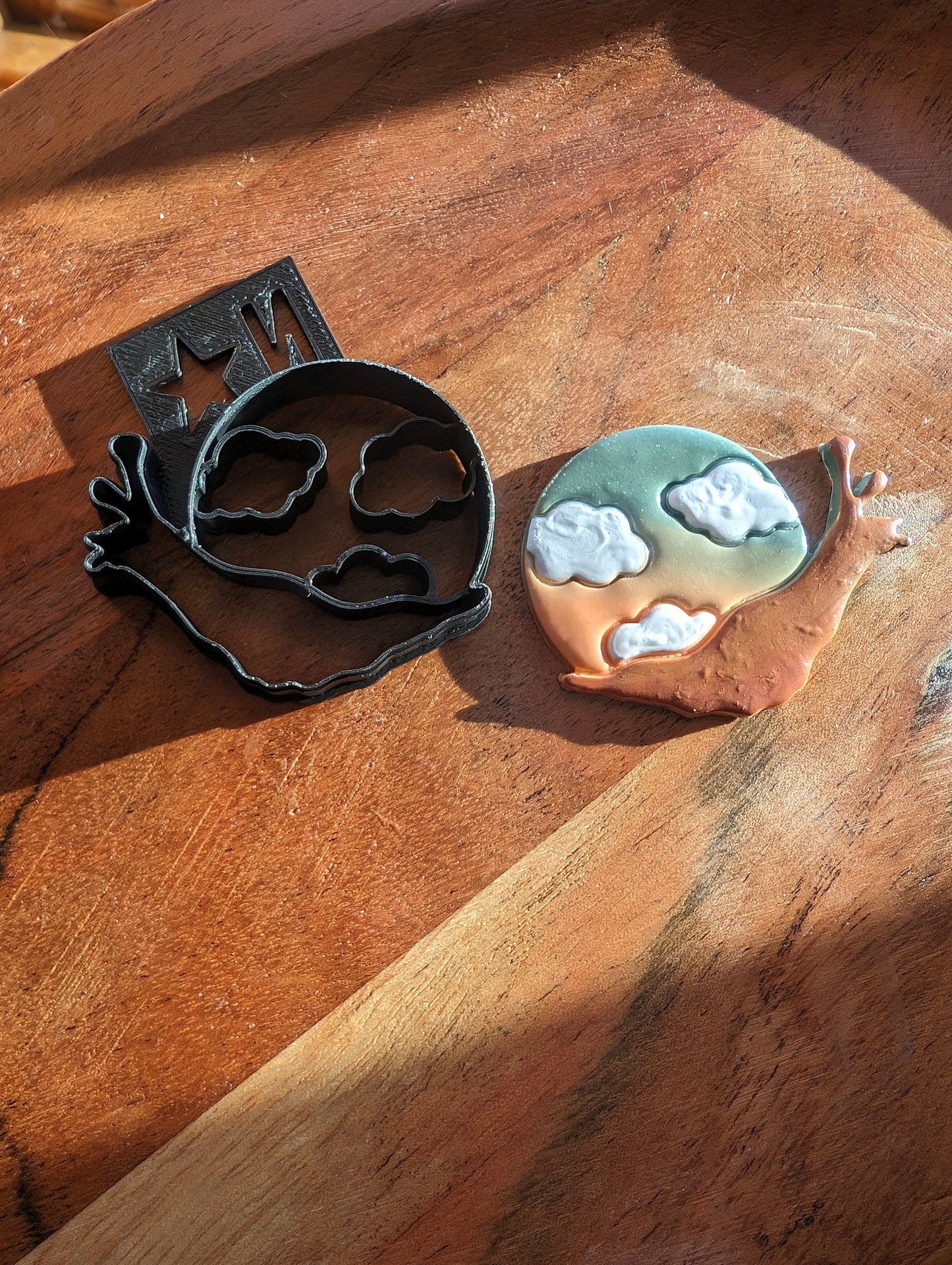 Sky Snail with Cloud Filled Shell Embossed Sharp Cutter for Clay Earrings