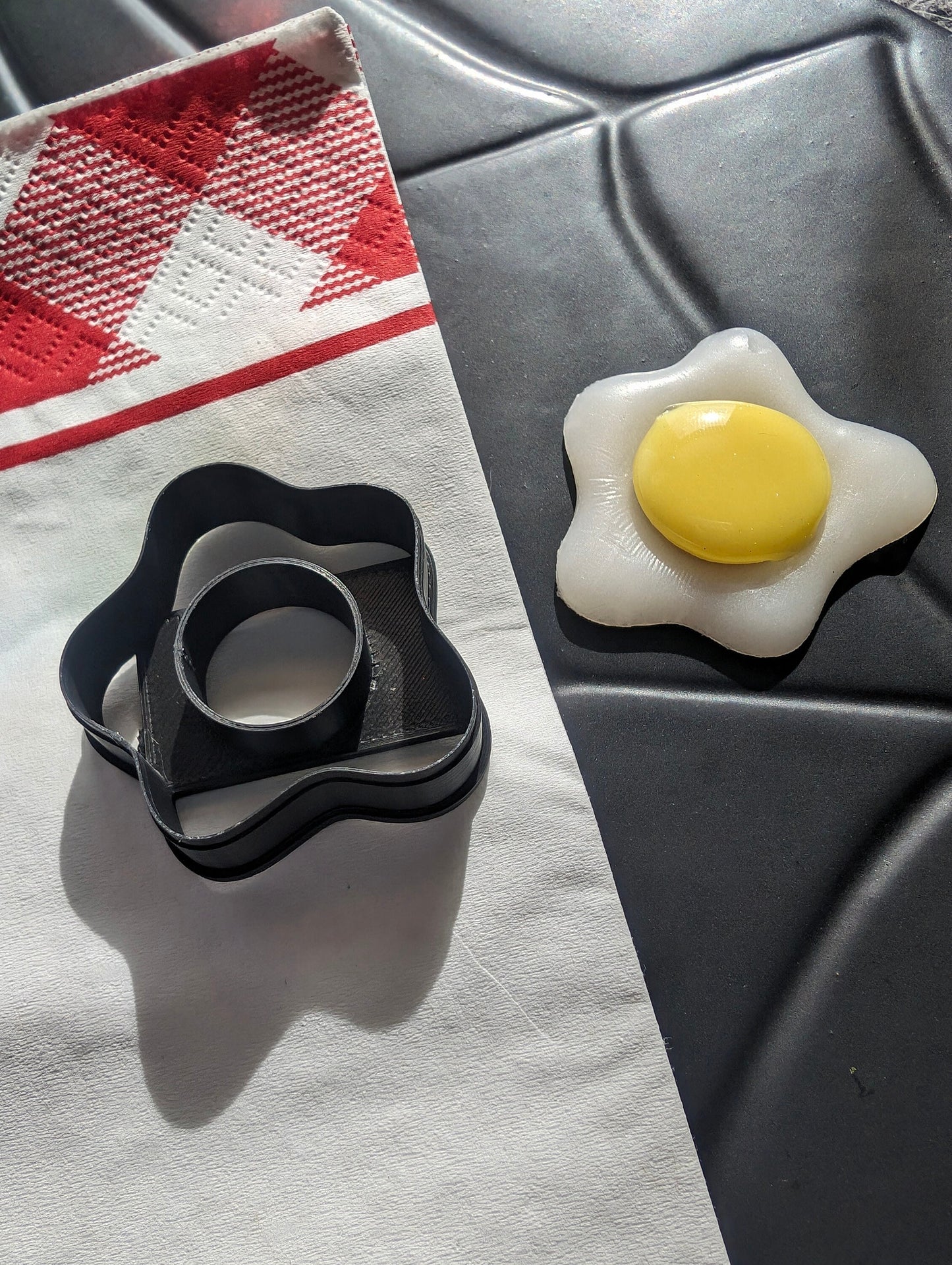 Sunny Side Up Fried Egg Sharp Clay Cutter