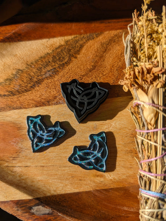 Triquetra and Intertwined Crescent Moon Sharp Clay Cutter