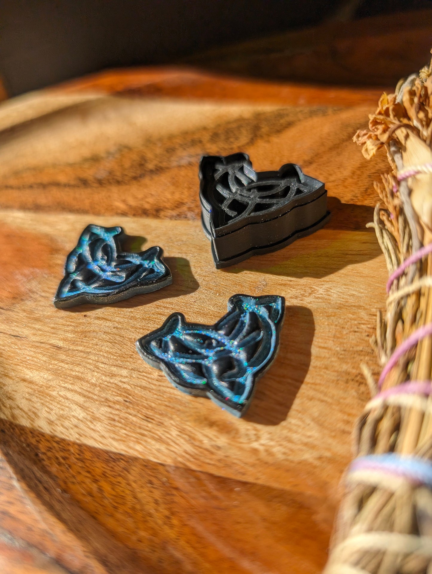 Triquetra and Intertwined Crescent Moon Sharp Clay Cutter