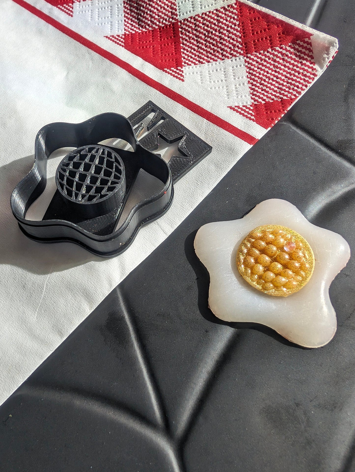 Disco Ball Sunny Side Up Fried Egg Sharp Clay Cutter