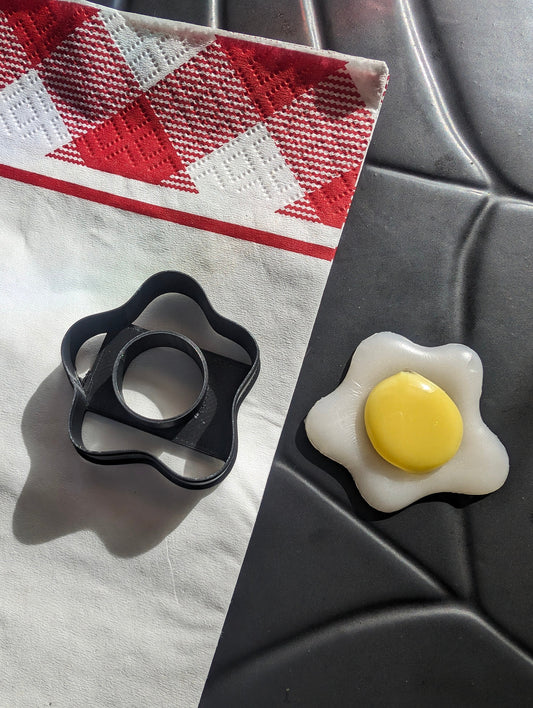 Sunny Side Up Fried Egg Sharp Clay Cutter