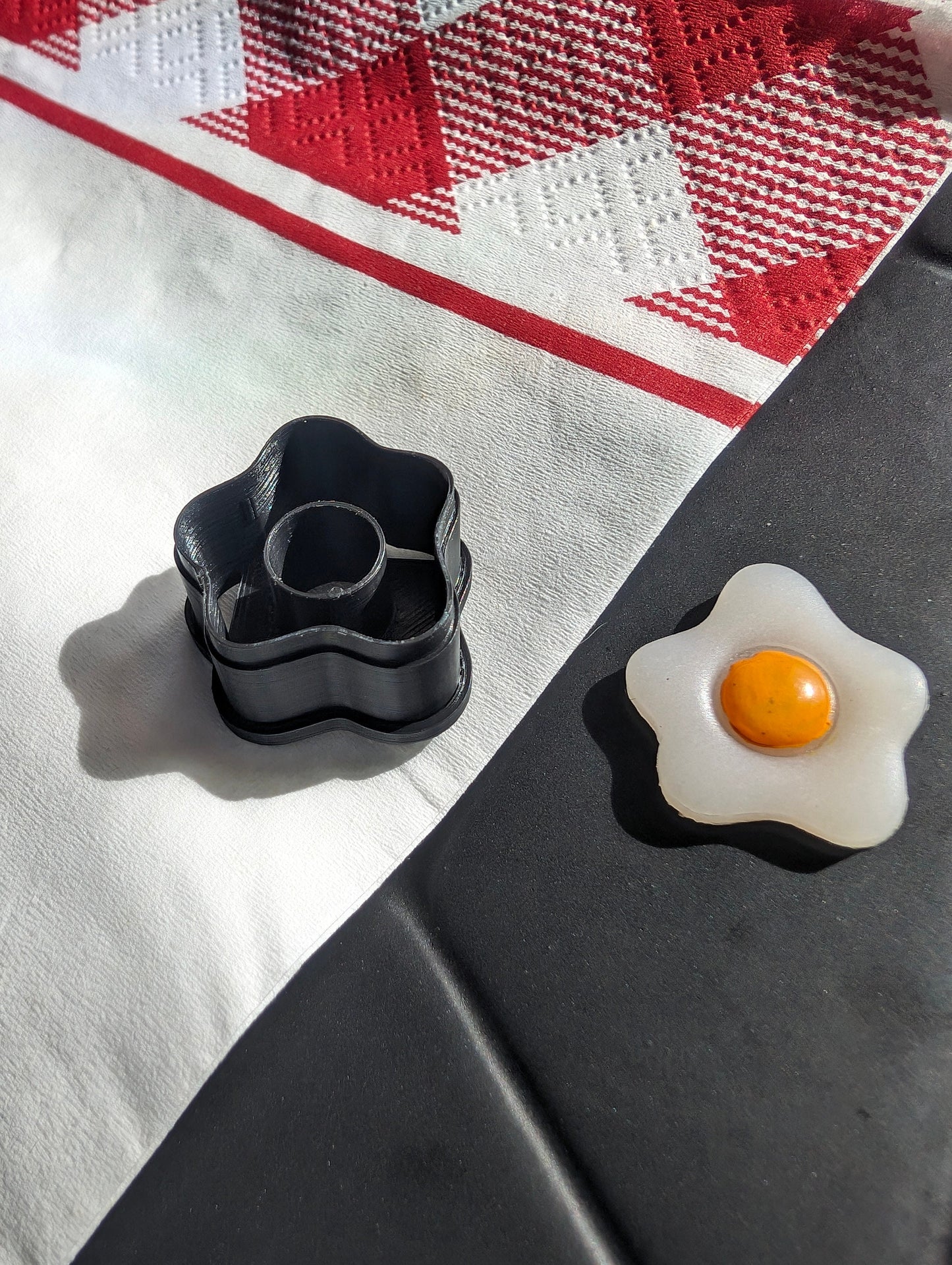 Tiny Sunny Side Up Fried Egg Sharp Clay Cutter